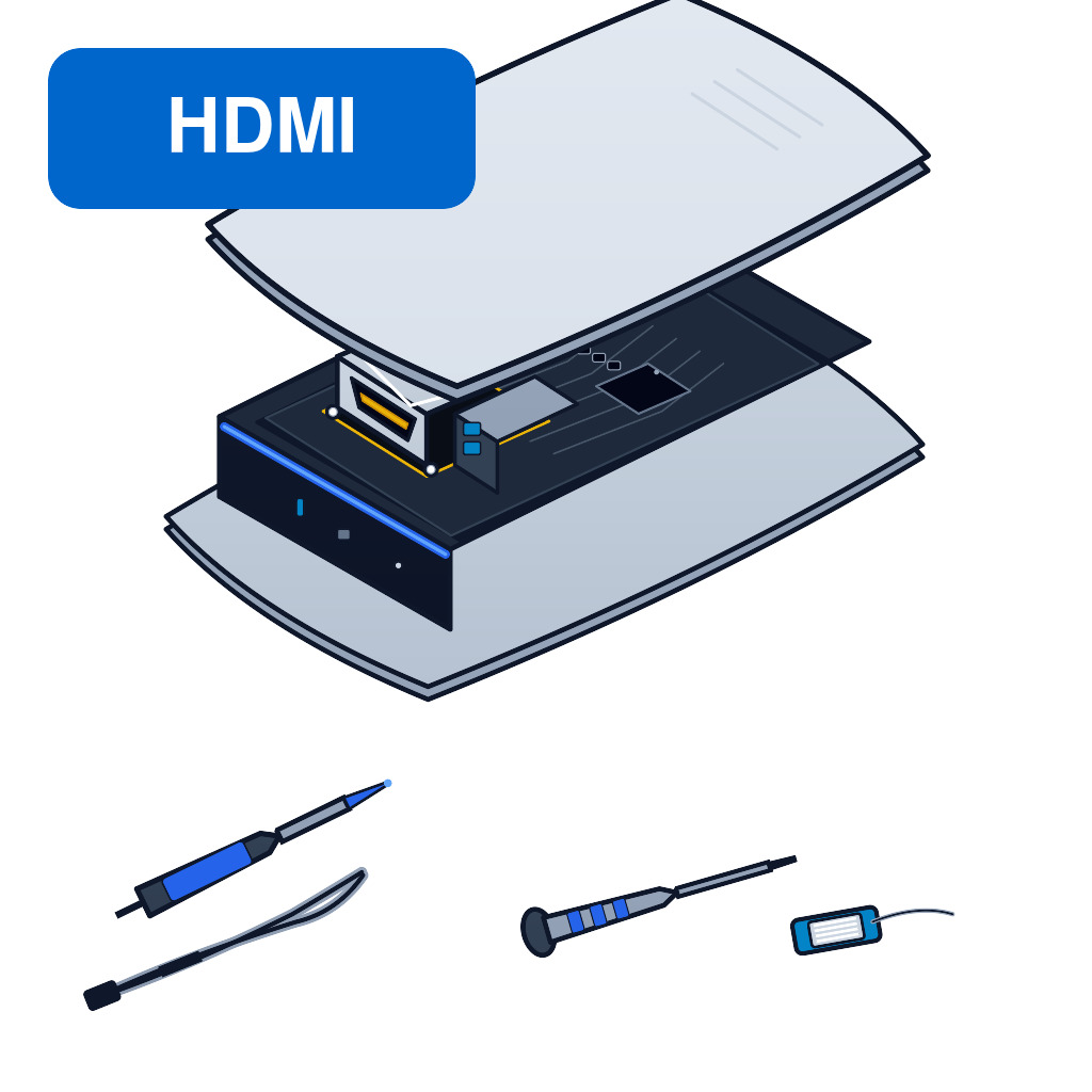 Sony PlayStation 5 HDMI Buchse Reparatur Anschluss Austausch 1 Jahr Garantie ServiceINN