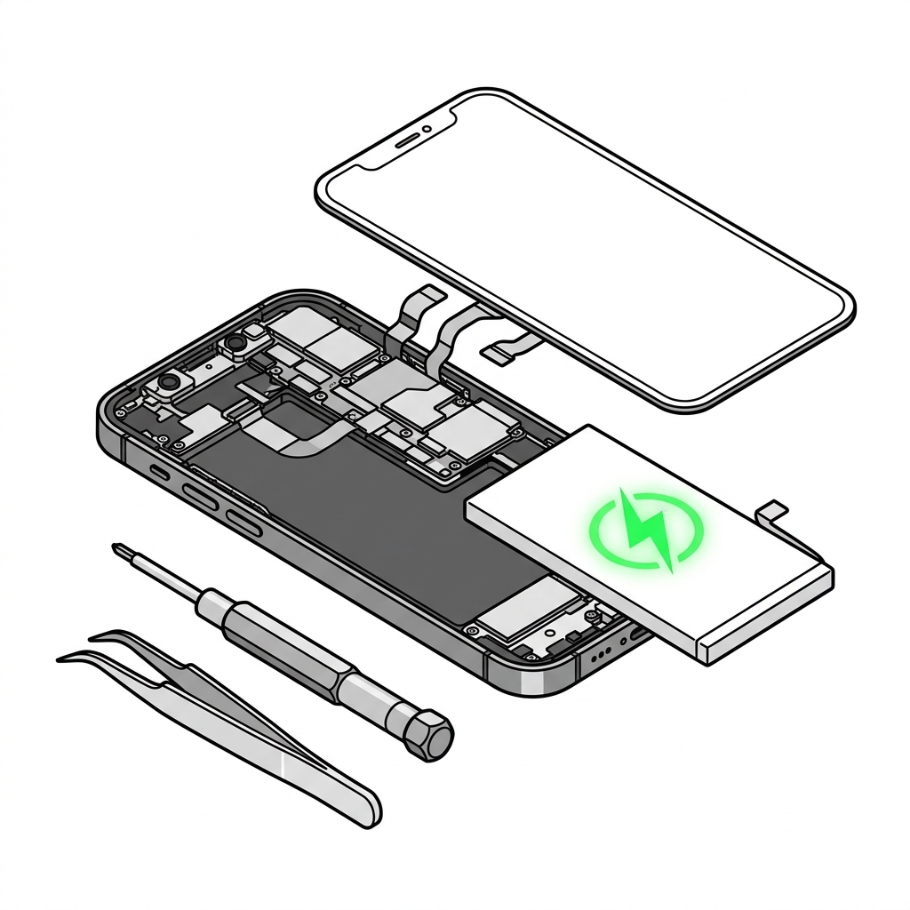 Apple iPhone Akkutausch Batterie Reparatur ServiceINN